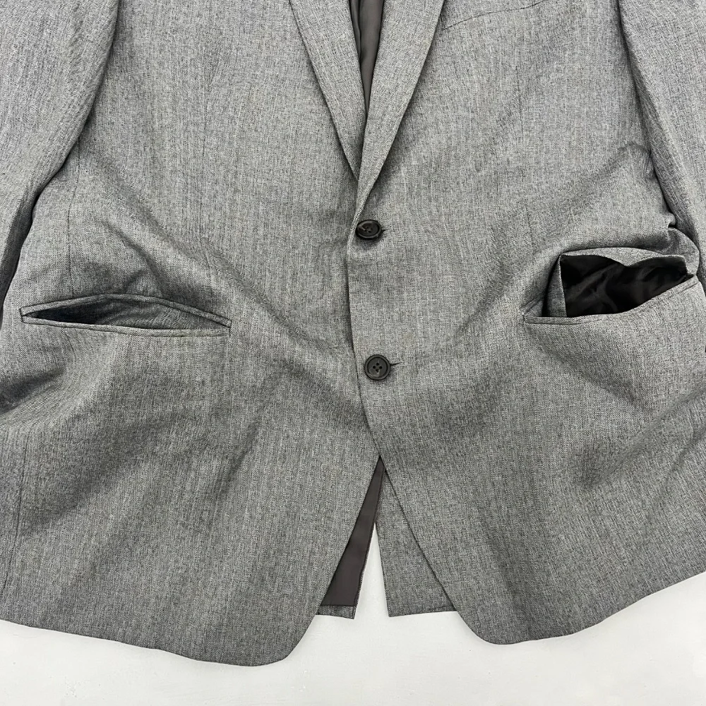Lauren Ralph Lauren Mens 44 Sport Coat Single Breasted Gray 2-Button Notch Lapel